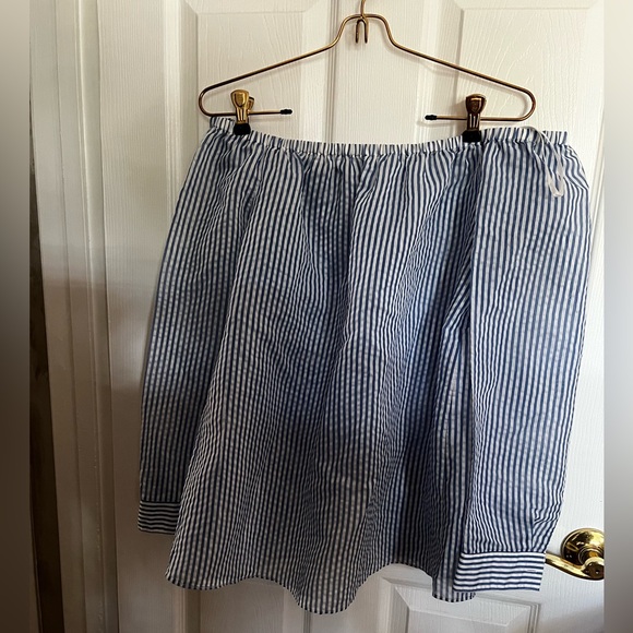 BCBGeneration Blue and White Striped Top - Picture 1 of 4